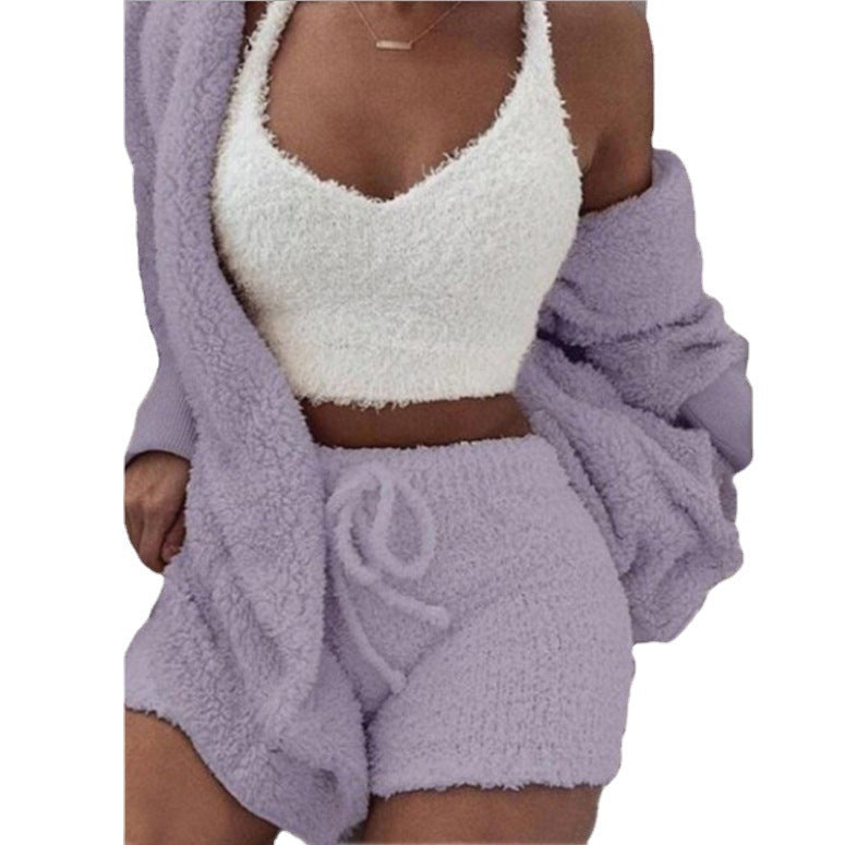 Plush Three-Piece Pajama Set, view 4
