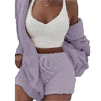 Plush Three-Piece Pajama Set, view 4
