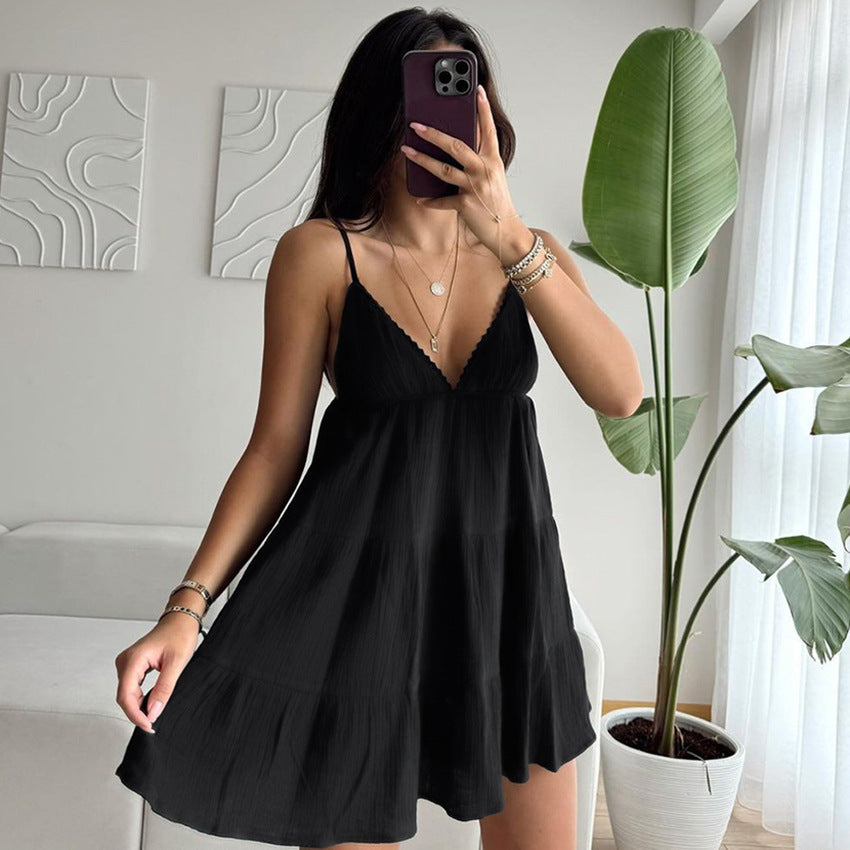 Lace V-Neck Nightgown, view 3