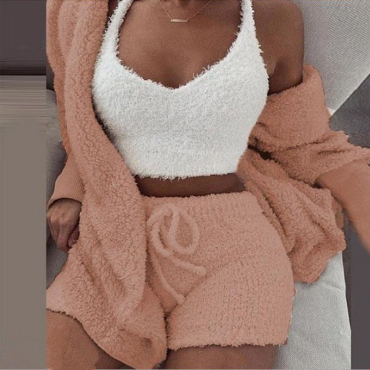 Plush Three-Piece Pajama Set, view 7