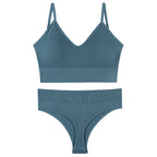 Push-Up Triangle Bra Set, wireless, view 6