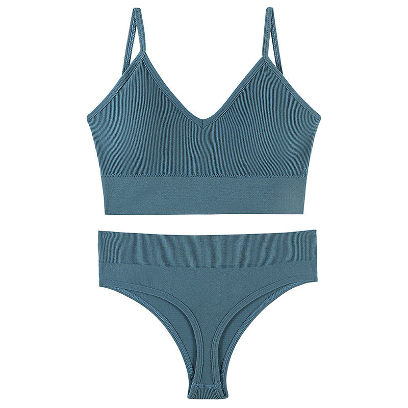 Push-Up Triangle Bra Set, wireless, view 6