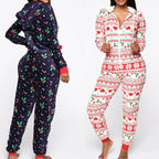 Hooded Plush Holiday Pajama Set, view 5