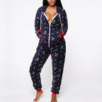 Hooded Plush Holiday Pajama Set, view 6