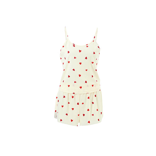 Heart Print Camisole Pajama Set, view 2