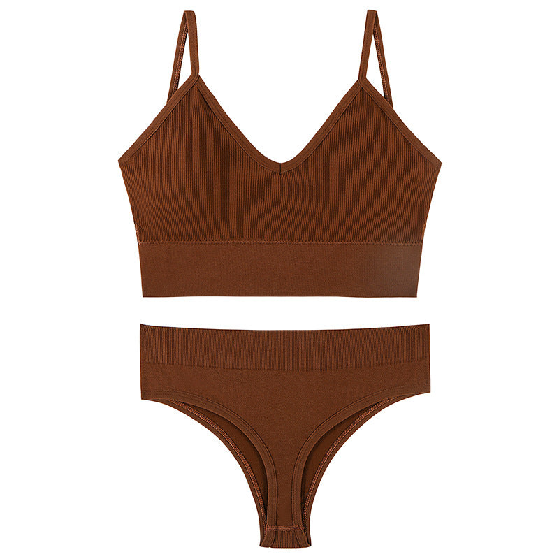 Push-Up Triangle Bra Set, wireless, view 4