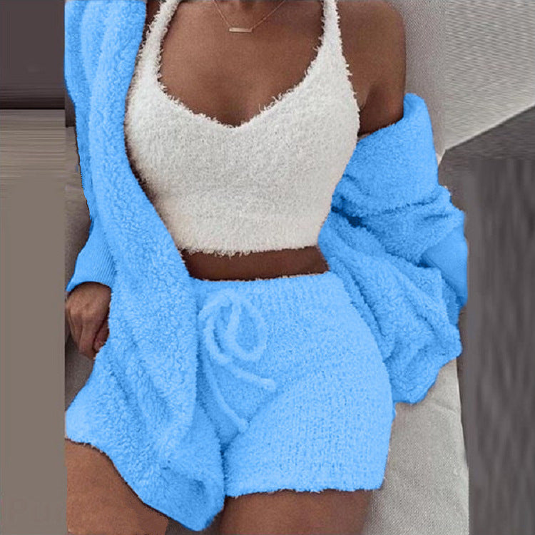 Plush Three-Piece Pajama Set, view 3