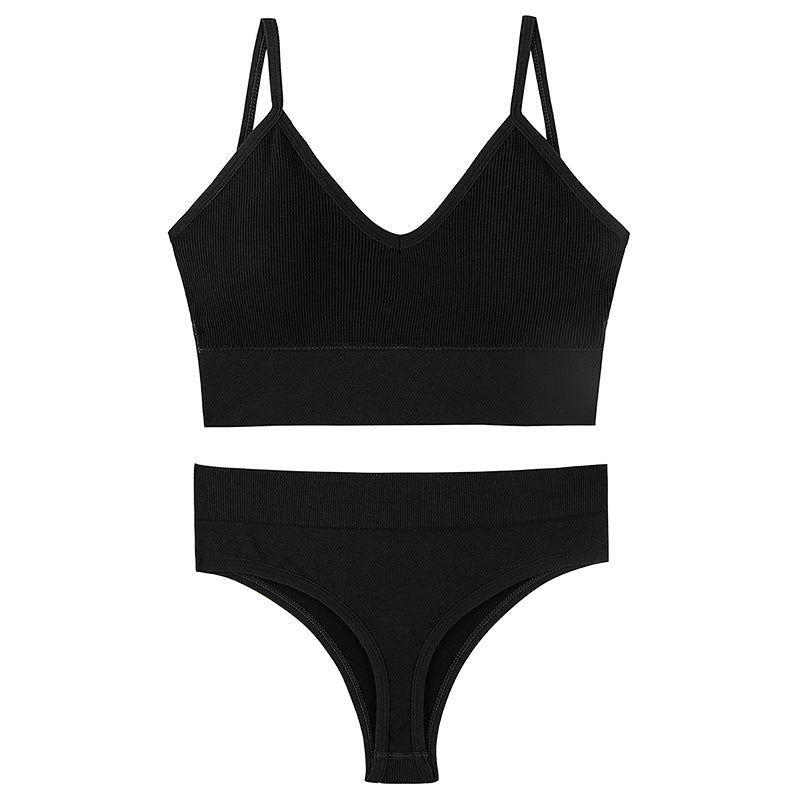 Push-Up Triangle Bra Set, wireless, view 7