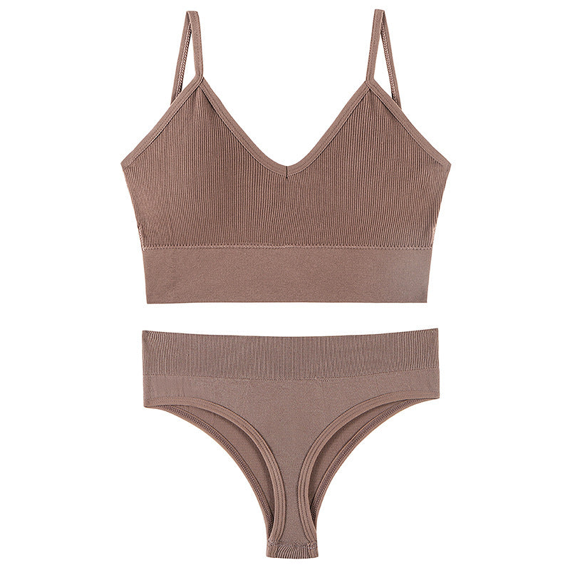 Push-Up Triangle Bra Set, wireless, view 2