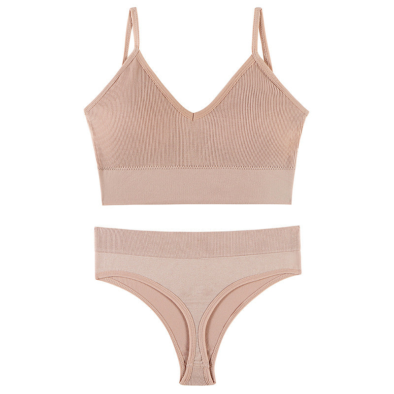 Push-Up Triangle Bra Set, wireless, view 9